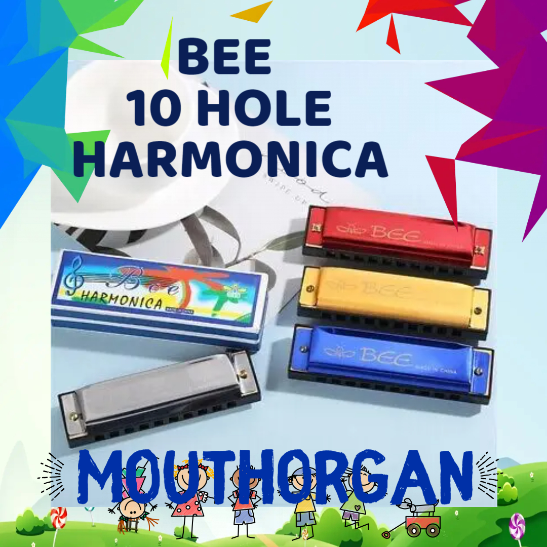 Bee 10 Holes Simple Tone Quality Harmonica Mouth Organ